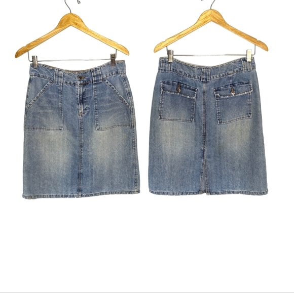 Arizona Jeans y2k denim Western cowgirl hippie jean skirt 16.5 - Picture 1 of 5